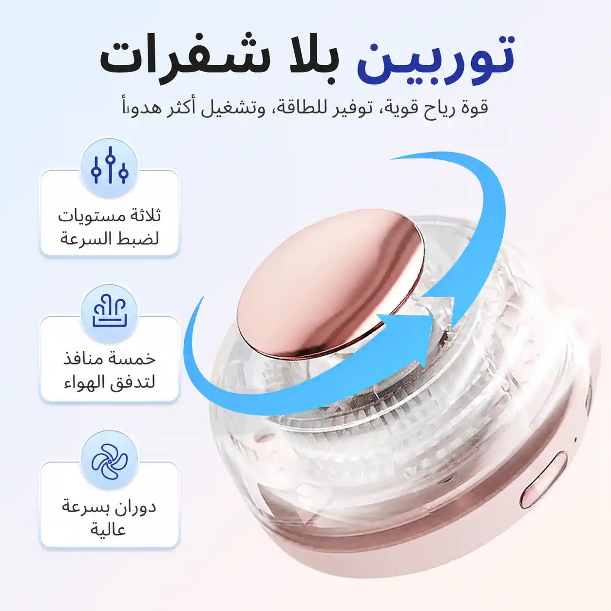 مروحة الخصر اللاسلكية القوية 3 في 1 - تدفق هواء خارق وتحرير كامل لليدين